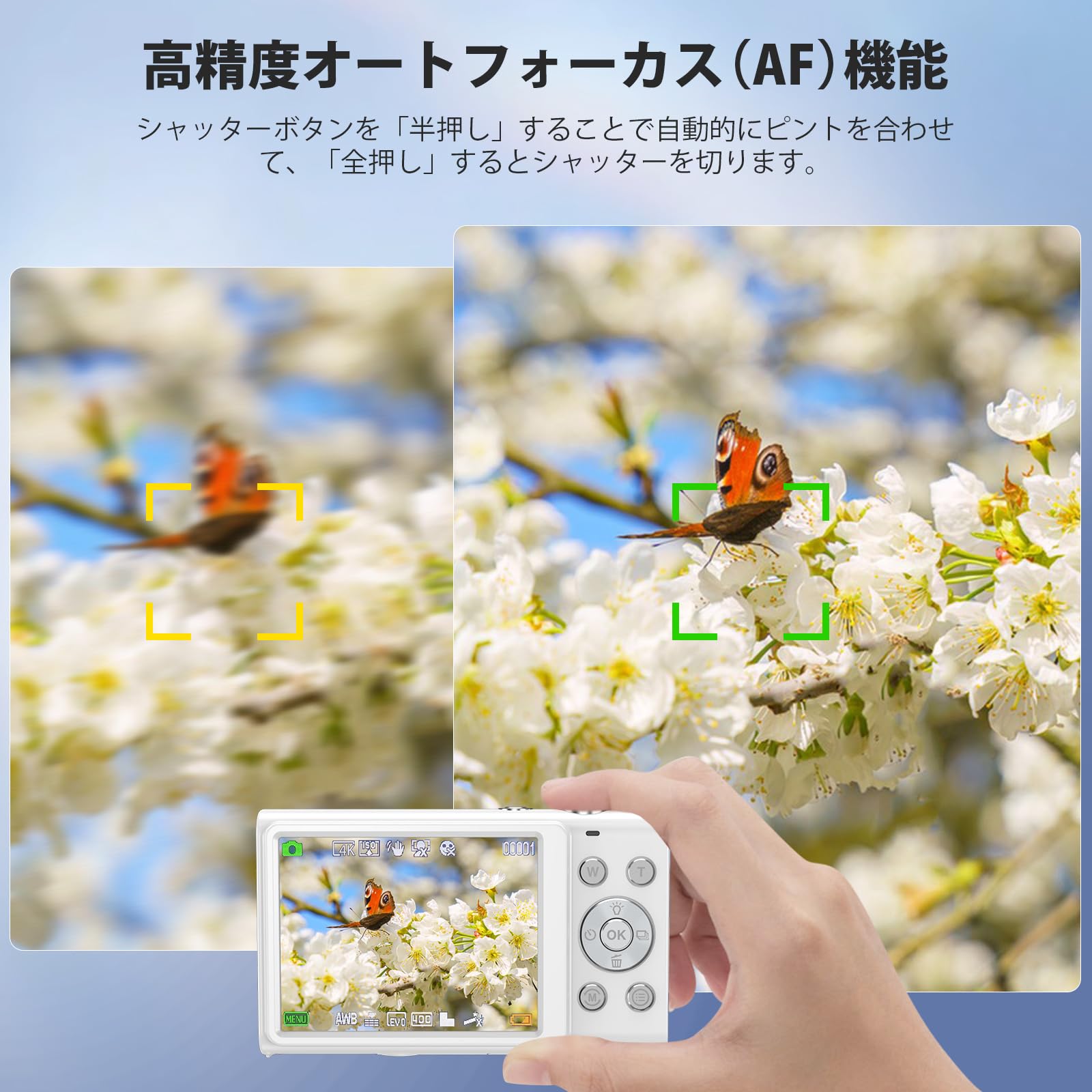Amazon.co.jp: Anteam デジタルカメラ 4K デジカメ オートフォーカス